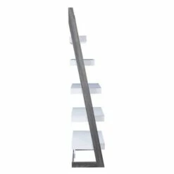 Flash Sale 🌟 70.75" Wingill Leaning Bookcase White/Distressed Gray - miBasics 🛒 -Bookshelves And Bookcases store unnamed file 2619