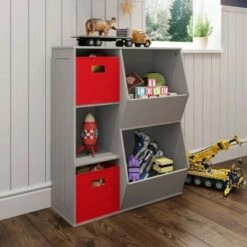 Best deal 😀 3pc Kids' Floor Cabinet with 2 Bins Set - RiverRidge Home White/hot Pink 🎁