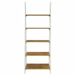Wholesale 😉 72.25" Medford Ladder Bookshelf Distressed White - OSP Home Furnishings ❤️