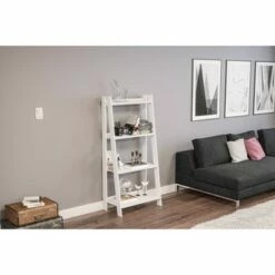 Coupon 🔥 53.14" Lisbon 4 Shelf Bookshelf White - Chique ⌛ -Bookshelves And Bookcases store unnamed file 2683