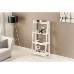 Coupon 🔥 53.14" Lisbon 4 Shelf Bookshelf White - Chique ⌛ -Bookshelves And Bookcases store unnamed file 2684