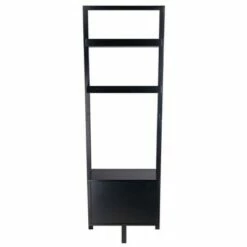 Brand new ❤️ 69.36" Bellamy Leaning Shelf with Storage Black - Winsome 👏 -Bookshelves And Bookcases store unnamed file 2703