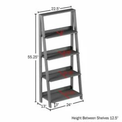Top 10 ๐คฉ Lavish Home 4-Tier Ladder Bookshelf Freestanding Wooden Bookcase, Gray ๐งจ