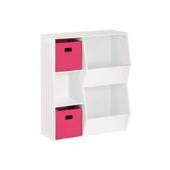Best deal 😀 3pc Kids' Floor Cabinet with 2 Bins Set - RiverRidge Home White/hot Pink 🎁 -Bookshelves And Bookcases store unnamed file 274