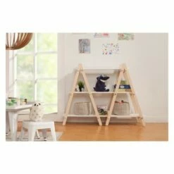 Cheap 🎁 Babyletto Dottie Bookcase - White/Washed Natural ✨