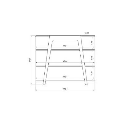 Brand new ❤️ Gowanus Ladder Bookcase - Manhattan Comfort Off White ❤️ 4 Brand new ❤️ Gowanus Ladder Bookcase - Manhattan Comfort Off White ❤️ - Image 2