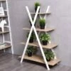 Best Pirce 👍 Costway 4-Tier Bookshelf Storage Display Shelves Bookcase Ladder X-Shape ✨ -Bookshelves And Bookcases store unnamed file 2787