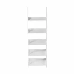 Budget ❤️ Lavish Home 5-Tier Ladder Bookshelf - Leaning Decorative Shelves, White 🧨 -Bookshelves And Bookcases store unnamed file 2812