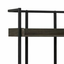 Buy ๐ฅฐ 67.5" Bookcase with 4 Tier Storage and Metal Frame Brown/Black - Benzara ๐