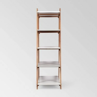 New 😍 57" Barlum Modern Bookshelf Natural - Christopher Knight Home ⭐ 6 New 😍 57" Barlum Modern Bookshelf Natural - Christopher Knight Home ⭐ - Image 4