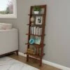 Brand new 👍 Hastings Home 5-Tier Wooden Ladder-Style Bookcase - Walnut Finish 🌟