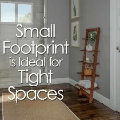 Brand new 👍 Hastings Home 5-Tier Wooden Ladder-Style Bookcase - Walnut Finish 🌟 -Bookshelves And Bookcases store unnamed file 2878