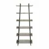 Buy 🌟 74" 6 Tier Wooden Ladder Storage Bookshelf with Metal Frame Gray/Black - The Urban Port ⭐ -Bookshelves And Bookcases store unnamed file 2880
