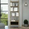 New 👏 70" Aster 4 Tier Leaning Bookcase Light Wood - RST Brands 🤩 -Bookshelves And Bookcases store unnamed file 2886