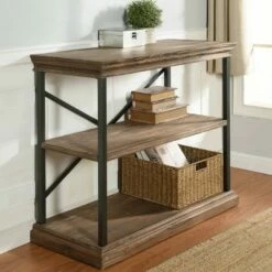 Best Sale ✔️ 36.25" Archer Ridge Three Tier Bookcase Brown/Black - Stylecraft ⭐