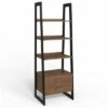 Buy 🎁 18.5" Hawkins Metal/Wood Ladder Shelf with Storage Walnut - WyndenHall 😍