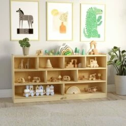 Cheapest 💯 ECR4Kids Building Block Storage Cart - 9-Cubby Birch Cabinet on Casters, 48" H 🎁 -Bookshelves And Bookcases store unnamed file 293