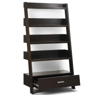 Wholesale 😍 60" Harriet Solid Wood Ladder Shelf Dark Chestnut Brown - WyndenHall 🔔 3 Wholesale 😍 60" Harriet Solid Wood Ladder Shelf Dark Chestnut Brown - WyndenHall 🔔 - Image 2