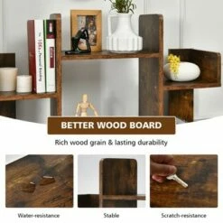 Coupon 🧨 Costway Bookshelf Tree-Shaped Bookcase w/13 Storage Shelf Rustic Industrial Style 😍 -Bookshelves And Bookcases store unnamed file 2967