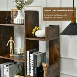 Coupon 🧨 Costway Bookshelf Tree-Shaped Bookcase w/13 Storage Shelf Rustic Industrial Style 😍 -Bookshelves And Bookcases store unnamed file 2968