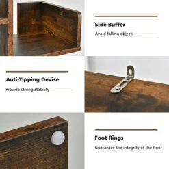 Coupon 🧨 Costway Bookshelf Tree-Shaped Bookcase w/13 Storage Shelf Rustic Industrial Style 😍 -Bookshelves And Bookcases store unnamed file 2970