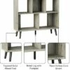 Best Pirce 😍 Bestier Mid Century Modern 7 Cube 3 Tier Semi Open Back Storage Organizer Bookcase for Living Rooms and Office Spaces 48.5 Inches, Walnut Gray 🛒 -Bookshelves And Bookcases store unnamed file 3001