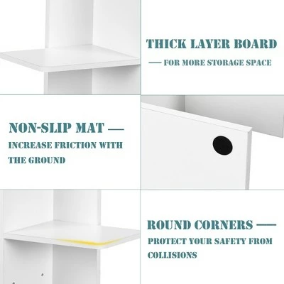 Best reviews of 😉 Costway Open Concept Bookshelf Plant Display Shelf Rack Storage Holder Wooden White ✔️ 6 Best reviews of 😉 Costway Open Concept Bookshelf Plant Display Shelf Rack Storage Holder Wooden White ✔️ - Image 4