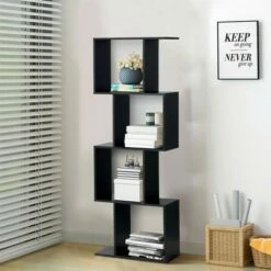 Best Sale ✔️ Costway 4-tier S-Shaped Bookcase Free Standing Storage Rack Wooden Display Decor Black ❤️ 13 Best Sale ✔️ Costway 4-tier S-Shaped Bookcase Free Standing Storage Rack Wooden Display Decor Black ❤️ -Bookshelves And Bookcases store unnamed file 3045