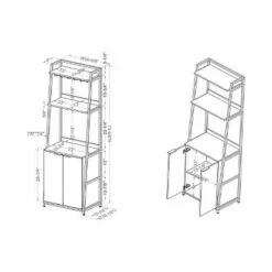 Wholesale ⌛ 73.63" Moniave Bookcase with Wine Glass Rack Oak/Black - HOMES: Inside + Out ⌛ 7 Wholesale ⌛ 73.63" Moniave Bookcase with Wine Glass Rack Oak/Black - HOMES: Inside + Out ⌛ -Bookshelves And Bookcases store unnamed file 3054