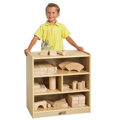 Best deal ๐ ECR4Kids Building Block Storage Cart - 4-Cubby Birch Cabinet on Casters, 24" H โจ 4 Best deal ๐ ECR4Kids Building Block Storage Cart - 4-Cubby Birch Cabinet on Casters, 24" H โจ - Image 2