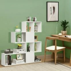 Cheapest 🌟 Costway 5-Tier Bookshelf Corner Ladder Bookcase Display Storage Rack White 😉 -Bookshelves And Bookcases store unnamed file 3125