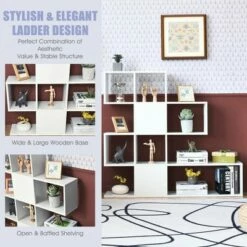 Cheapest 🌟 Costway 5-Tier Bookshelf Corner Ladder Bookcase Display Storage Rack White 😉 -Bookshelves And Bookcases store unnamed file 3126