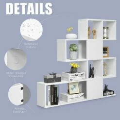 Cheapest 🌟 Costway 5-Tier Bookshelf Corner Ladder Bookcase Display Storage Rack White 😉 -Bookshelves And Bookcases store unnamed file 3129