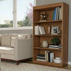Deals โ๏ธ Hastings Home 4-Tier Open Front Bookshelf, Brown ๐