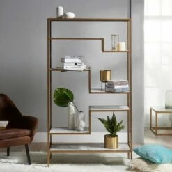 Best Pirce 🎉 72" Marmo Large 5 Tier Display Shelf Faux Marble/Brass - Teamson Home ✔️ 16 Best Pirce 🎉 72" Marmo Large 5 Tier Display Shelf Faux Marble/Brass - Teamson Home ✔️ -Bookshelves And Bookcases store unnamed file 3156