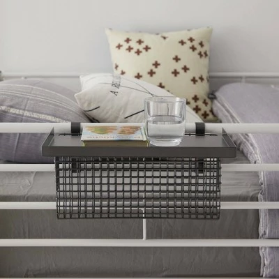 Outlet 😉 Universal Metal Bunk Bed Shelf Gunmetal/Mesh - Saracina Home 🔥 3 Outlet 😉 Universal Metal Bunk Bed Shelf Gunmetal/Mesh - Saracina Home 🔥