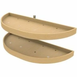 Hot Sale 🥰 Rev-A-Shelf 4WLS882-32-570 32 Inch Wooden 2 Shelf Half Moon Lazy Susan Turntable Storage Kitchen Organizer for Blind Corner Cabinets ❤️ -Bookshelves And Bookcases store unnamed file 3270
