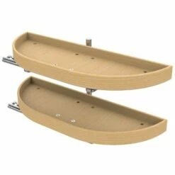 Hot Sale 🥰 Rev-A-Shelf 4WLS882-32-570 32 Inch Wooden 2 Shelf Half Moon Lazy Susan Turntable Storage Kitchen Organizer for Blind Corner Cabinets ❤️ -Bookshelves And Bookcases store unnamed file 3271