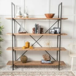 Hot Sale 😀 Septima 79" 4-Shelf Antique Bookcase - Antique - Christopher Knight Home 😉