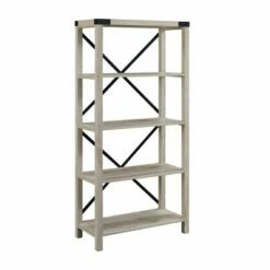 Cheapest ✔️ Sophie Rustic Farmhouse X Frame Bookshelf - Saracina Home Gray Wash 🎁 -Bookshelves And Bookcases store unnamed file 3380