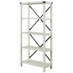 Cheapest ✔️ Sophie Rustic Farmhouse X Frame Bookshelf - Saracina Home Gray Wash 🎁 -Bookshelves And Bookcases store unnamed file 3382