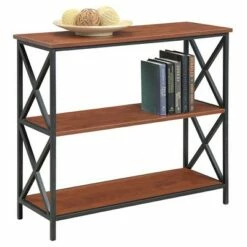 Best Pirce 🤩 29.25" Tucson 3 Tier Bookcase Black/Cherry - Breighton Home ⭐