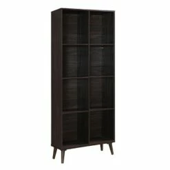 Coupon 🧨 77.32" Elouera Mid Century Bookcase - Christopher Knight Home Grey Oak ⭐ -Bookshelves And Bookcases store unnamed file 3396