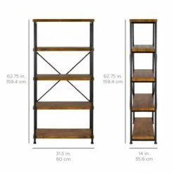 Best deal 🛒 Best Choice Products 5-Tier Rustic Industrial Bookshelf Display Décor Accent w/ Metal Frame, Wood Shelves 😉 -Bookshelves And Bookcases store unnamed file 3416