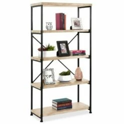 Best deal 🛒 Best Choice Products 5-Tier Rustic Industrial Bookshelf Display Décor Accent w/ Metal Frame, Wood Shelves 😉 -Bookshelves And Bookcases store unnamed file 3419