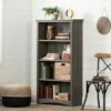 Deals 😉 57.75" Artwork 4 Shelf Bookcase Gray Maple - South Shore 😀 -Bookshelves And Bookcases store unnamed file 3435