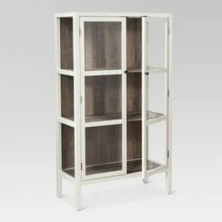 Brand new 🔔 56.2" Hadley Library Cabinet with Glass Shell White - Threshold™ 🔔 -Bookshelves And Bookcases store unnamed file 3443