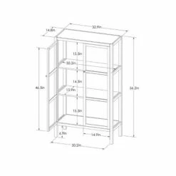 Brand new 🔔 56.2" Hadley Library Cabinet with Glass Shell White - Threshold™ 🔔 -Bookshelves And Bookcases store unnamed file 3445