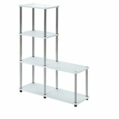 Best deal 🔥 41.75" Designs2Go 4 Tier Multi Shelf L Bookshelf - Breighton Home Black 🔔 -Bookshelves And Bookcases store unnamed file 3480