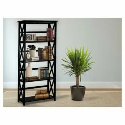Hot Sale 🥰 Montego 5-Shelf Bookcase - Flora Home White 😍 -Bookshelves And Bookcases store unnamed file 3547